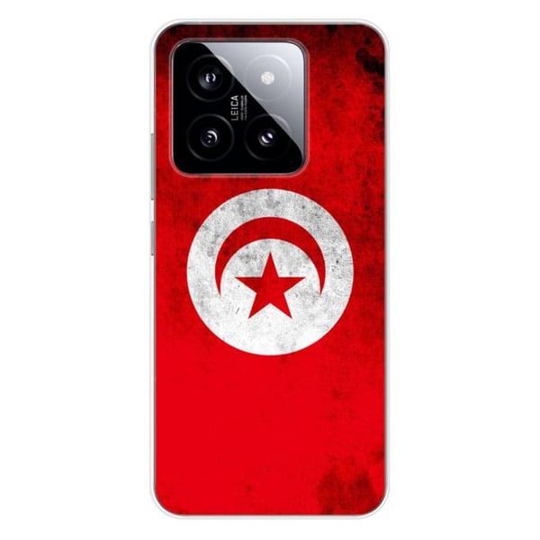 Siliconfodral - Kompatibel med Xiaomi 14 Pro - design med Tunisien flagga
