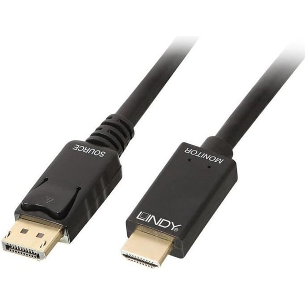 LINDY DisplayPort till HDMI 4K30-kabel (DP:passiv) - 1m