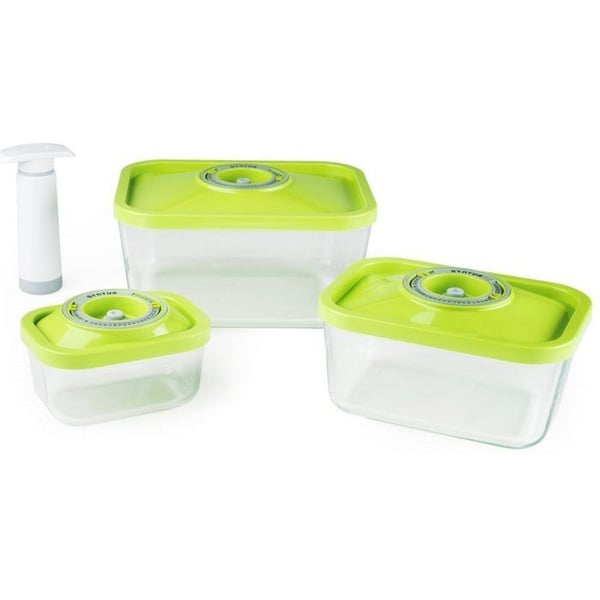 Set med skålar - STATUS - 3 delar - Borosilikatglas - Tätande - Stapelbara