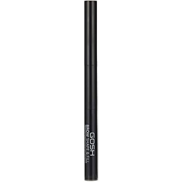 Ögonbrynspenna - GOSH - Brow Shape & Fill 002 Greybrown - Nyans Greybrown - Gråbrun - Naturlig effekt