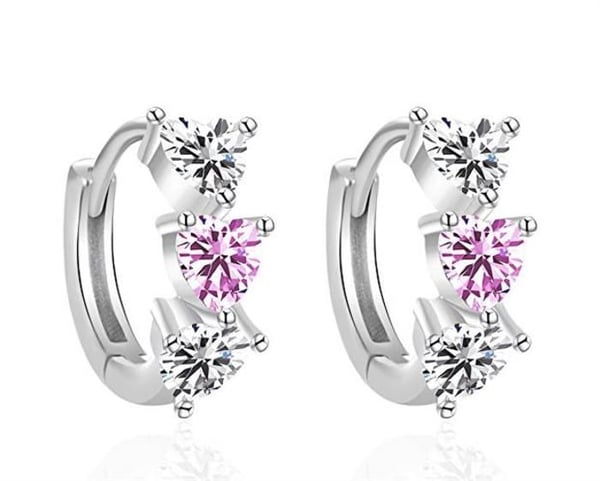 Örhängen - AGATO - AGT-E061KP - Sterling silver - Kubiska zirkoner - Creoler