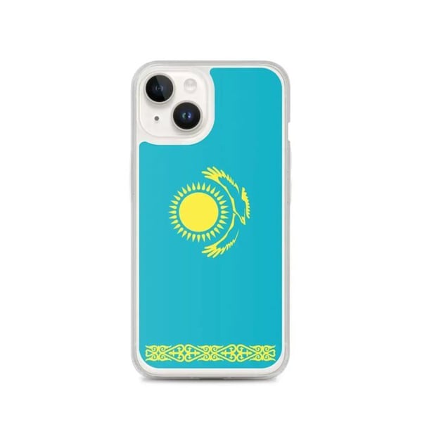 iPhone-fodral - Kazakstan - Officiell flagga - Flexibel - Flerfärgad - Vertikal