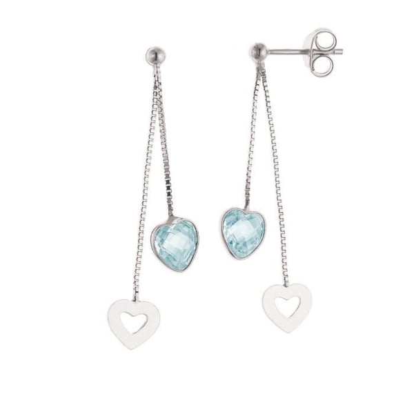 Örhängen - Lola est Précieuse - Gianna - Rhodiumpläterad 925 Sterling Silver - Topaz - Kroksystem