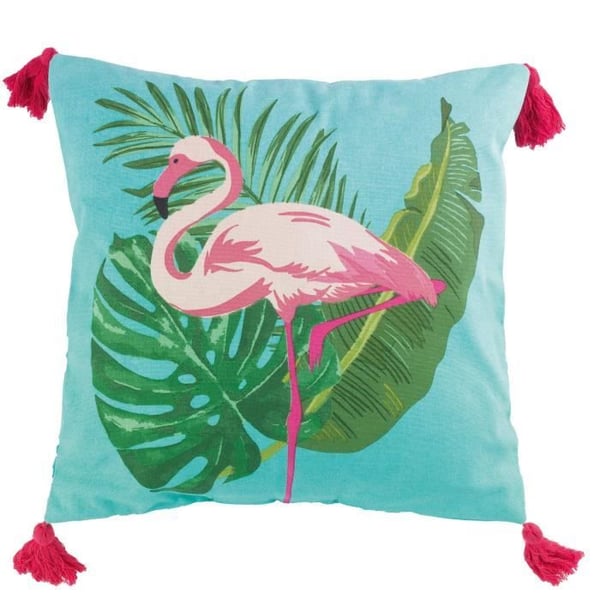 Kudde - Tropic Life - 40 x 40 cm - 100% bomull - Modern design - Ej avtagbar