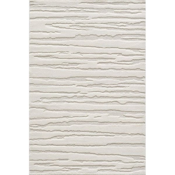 Matta - MELIS HOME - Linjär relief - Grädde - 140x200 cm - Horisontell linjär mönster