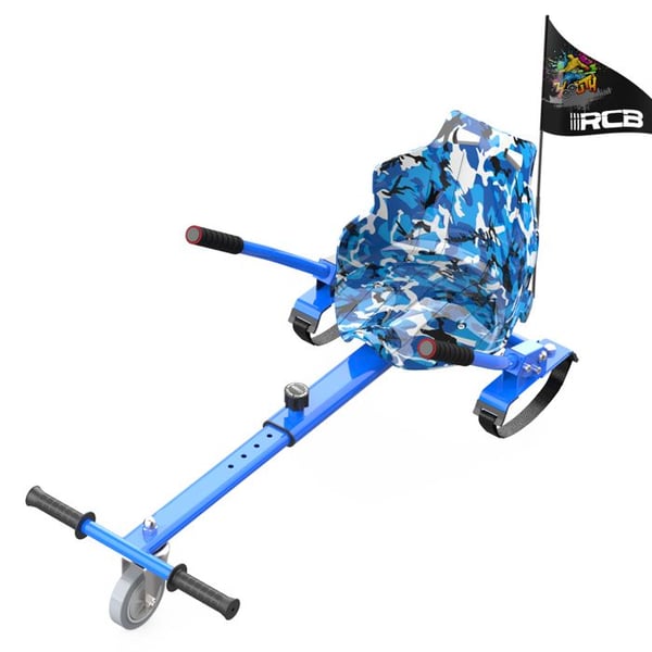 RCB Hoverkart Tilbehør til Selvbalance Gyropod - Justerbart Go-Kart Sæde (20kg Min-100kg Max) - Blå