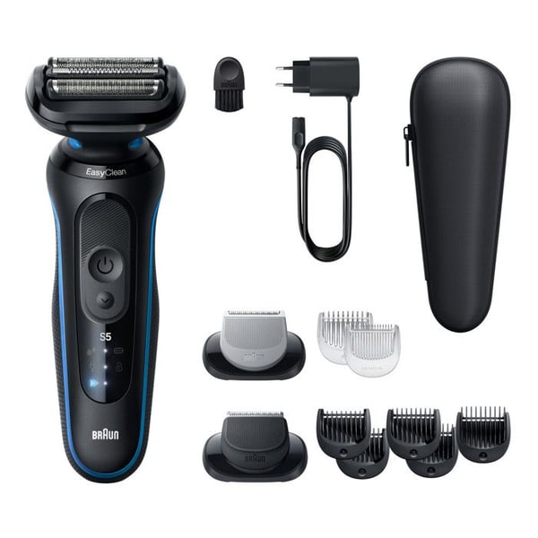 Braun Series 5 52-B1650S Wet&Dry Elektrisk Barbermaskine Blå med Trimmer