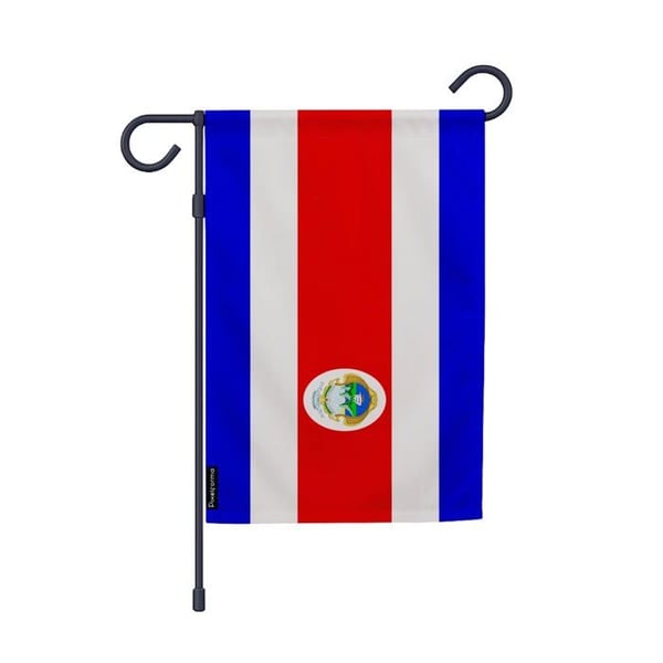 Flagga Trädgård Costa Rica – 32 x 47,5 cm – Hållbar Polyester – Vertikalt Format – Utomhus – Pixelforma