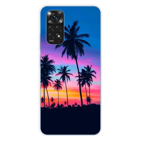 Siliconeöverdrag - Kompatibel med Xiaomi Redmi Note 11 4G - design med färgglada palmer