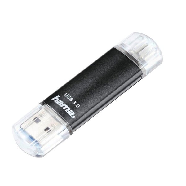 "Laeta Twin" USB-minne, USB 3.0, 16 GB, 40 MB/s, svart, slimmad förpackning