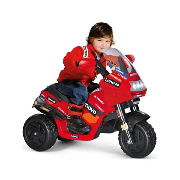 Elbil til børn - PEG PEREGO - Ducati Desmosedici Evo - Rød - 3 hjul - Batteri