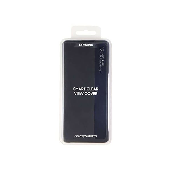 Skyddsfodral för smartphone - SAMSUNG - Clear View - Kompatibel med S20 Ultra - Svart - Transparent fodral