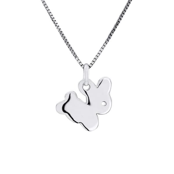 Pendentiv Barn - LÉA & ARTHUR - Motiv KANIN - Silver 925 - Stort Modell - Allergivänlig