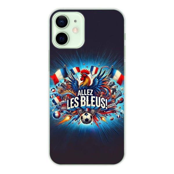 1001Coques - Silikonfodral kompatibelt med Apple iPhone 12 Mini - Motiv allez les bleus - Originaldesign tryckt i Frankrike 1001Coques - Silikonfodral kompatibelt med Apple iPhone 12 Mini - Motiv allez les bleus - Originaldesign tryckt i Frankrike