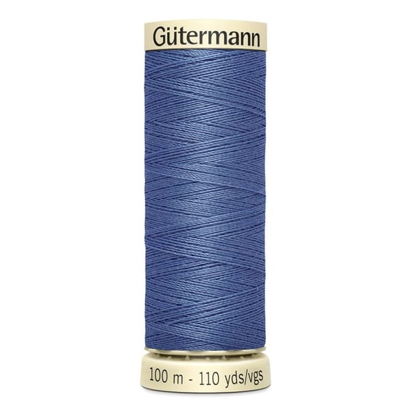 Set med 5 spolar 100m Tråd 100% polyester Gutermann Ref 788988 - Att 37 - stålblå