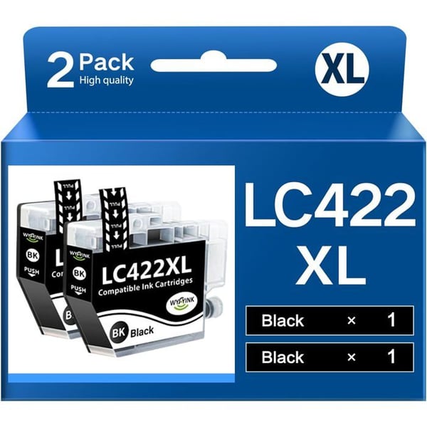 Lc422Xl Patron Kompatibel Med Brother Lc422 Xl Lc422Xl För Mfc-J5340Dw Mfc-J5345Dw Mfc-J5740Dw Mfc-J6540Dw Mfc-J6940Dw (2 Svart