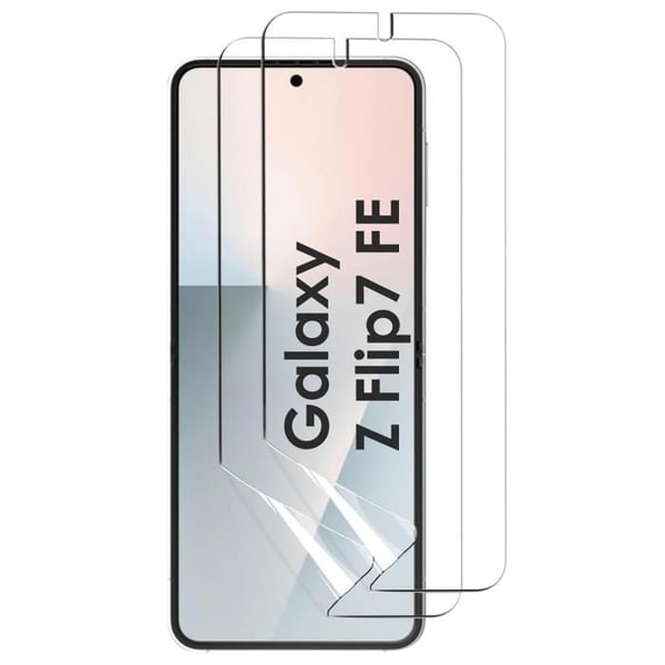 Skyddsfolie i Plast för Samsung Galaxy Z FLIP 7 FE [Pack 2] Resistenta Repellent Ultra Tunn Phonillico®