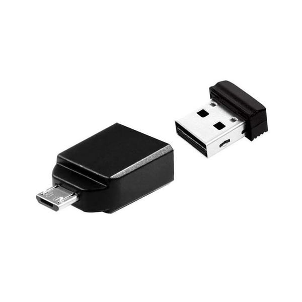 VERBATIM Store 'n' Go Nano USB-minne - 16 GB - USB 2.0 - med mikro-USB-adapter