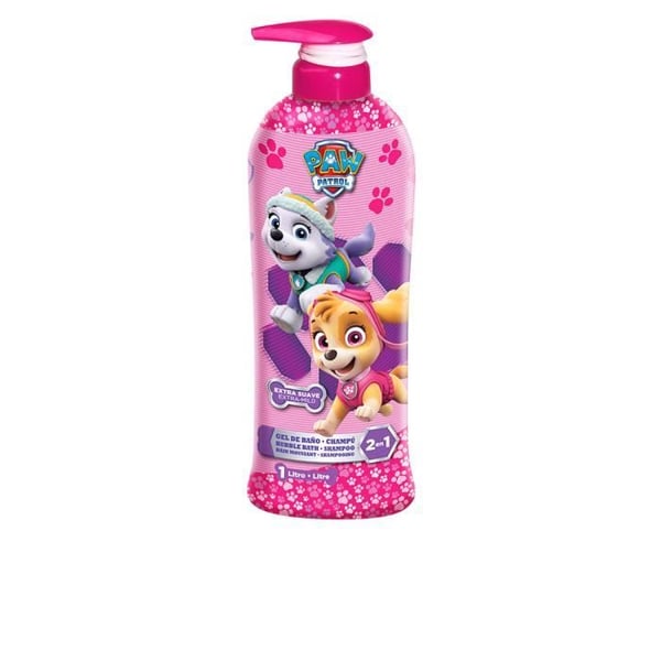 Toalettvatten - PATRULLA CANINA ROSA - 1000 ml - Gel & Schampo 2 i 1 - Kvinna