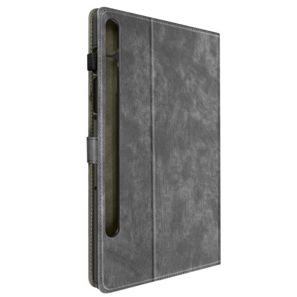 Tabletfodral - Samsung - Galaxy Tab S9/S9 FE - Grå - Kortfack - Videoställ