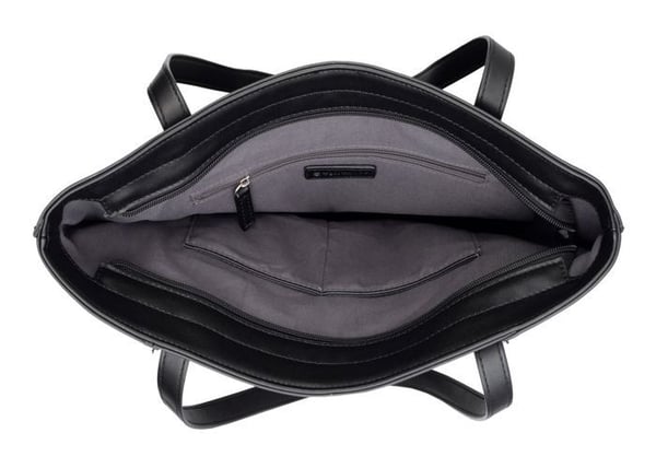 Shoppingväska - TOM TAILOR - Wendi Zip Shopper - Svart - 39x30 cm - 100% polyuretan