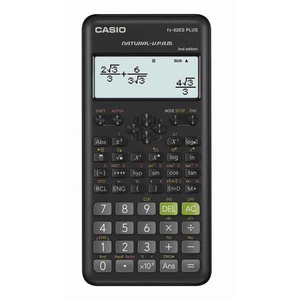 Videnskabsberegner Casio FX-82ES Plus-2 - 252 Funktioner - Sort