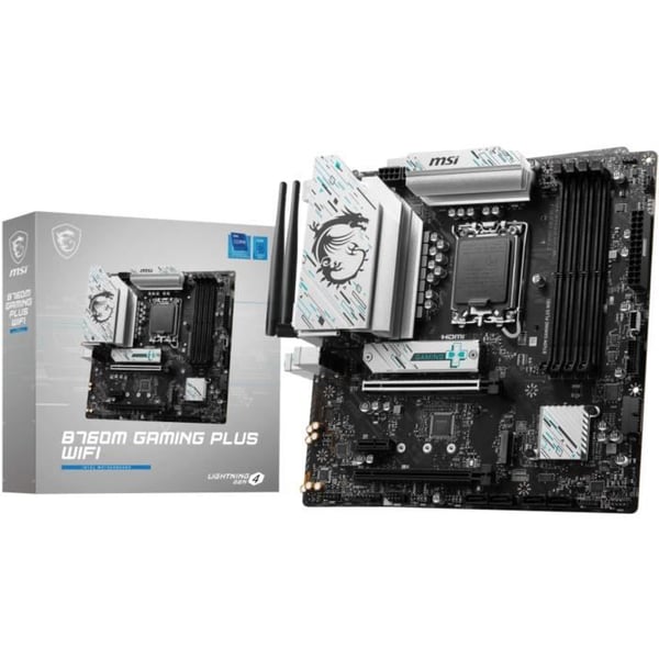 Moderkort - MSI - B760M GAMING PLUS WIFI Intel B760 LGA 1700 micro ATX