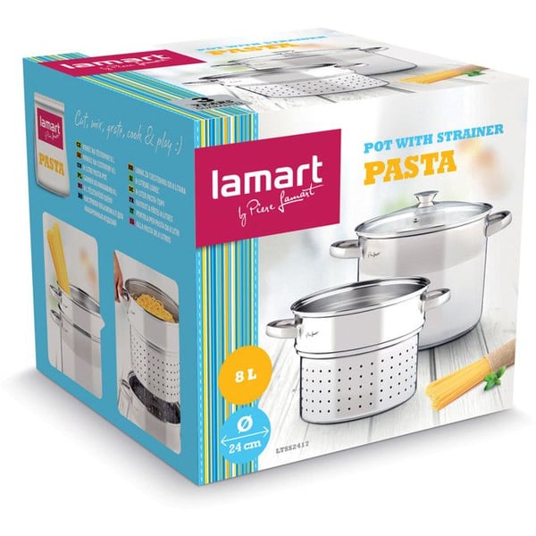Pastagryde i rustfrit stål induktion Lamart LTSS2417
