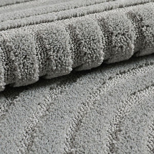 Långhårig matta, bohemisk skandinavisk stil, Silver, vardagsrumsmatta, jute-baksida (Dimension: 200X290 cm)