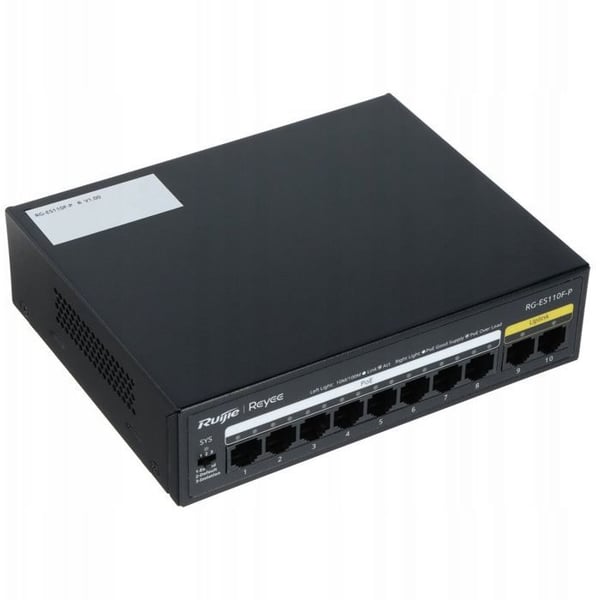 Switch - hub ethernet - injektor Reyee POE-SWITCH RG-ES110F-P 8 PORTAR