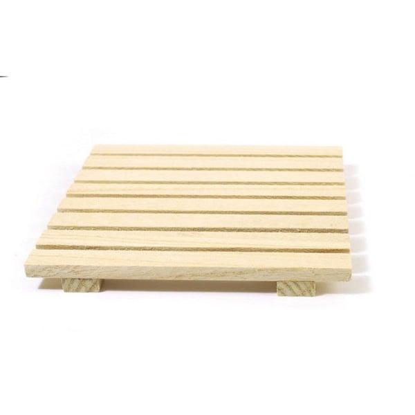 Underlägg - KREATIV FRÖ - 170x170x16 mm - Massivt trä - Fyrkantig - Beige Underlägg - KREATIV FRÖ - 170x170x16 mm - Massivt trä - Fyrkantig - Beige