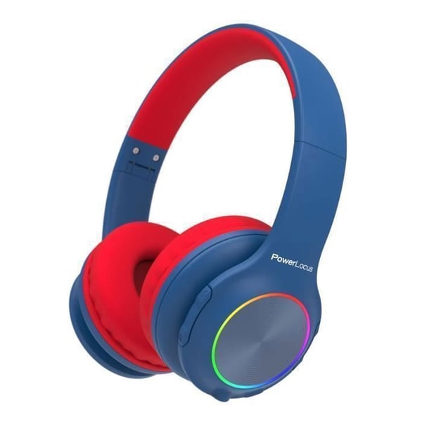 Bluetooth-hörlurar - PowerLocus - Pled - Röd - Fällbar - För Barn