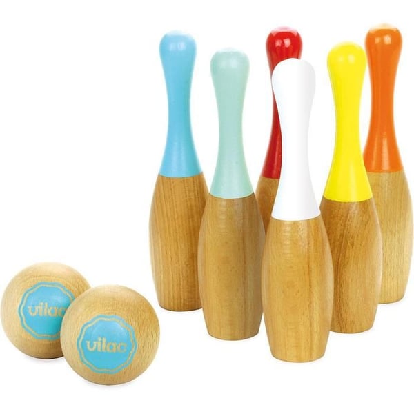 Vilac - Tvåfärgad bowlingpinsset