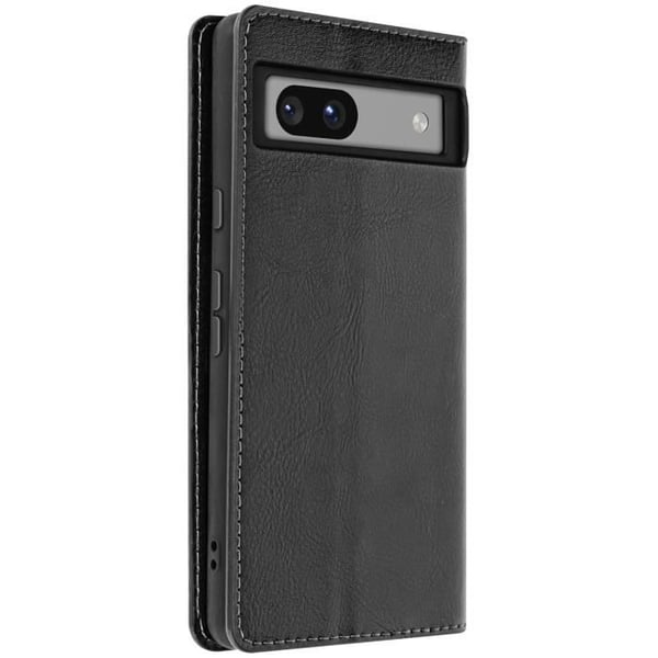 Läderfodral - Google - Pixel 7a - Svart - Video Stöd - Flera fack