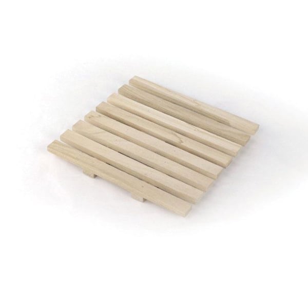 Underlägg - KREATIV FRÖ - 170x170x16 mm - Massivt trä - Fyrkantig - Beige