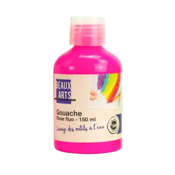 MégaCréa DIY - Fluorescerande gouache för barn Rosa 150ml