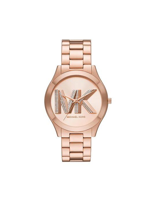 Michael Kors Klocka - Kvinnor - MK7466 - Vit Läder - 38mm - Guld - Kvarts - Vattentålig 3 bar