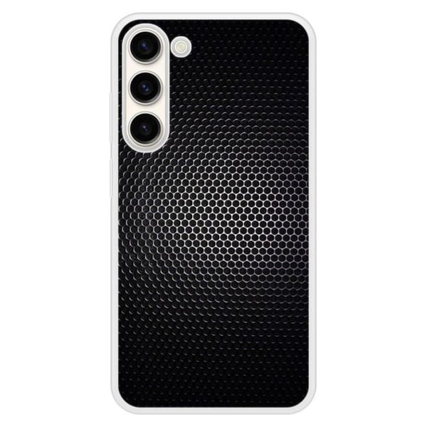 Silikonskal med förstärkt tryck, kompatibel med Samsung Galaxy S23 Plus Dark Metal