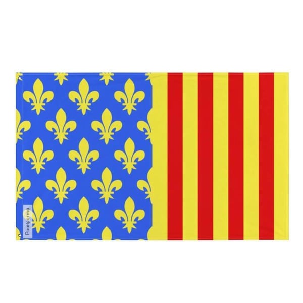 Lozère-flagga – 60 x 90 cm – Hålfast polyester – 2 metallöglor – Inomhus / Utomhus – Pixelforma