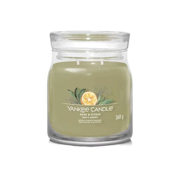 YANKEE CANDLE STEARINLYS MEDIUM SIGNATUR SAGE & CITRUS