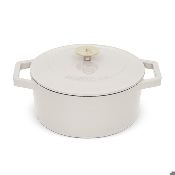 Gjutjärnspanna - BERLINGHAUS - BH-6528 - 24 cm - 4,35 liter - Färg kräm