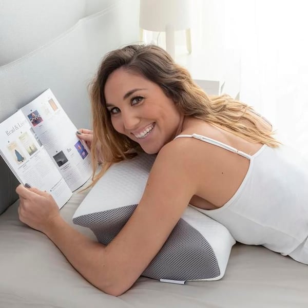 Ergonomisk kudde - INNOVAGOODS - Viskoelastisk - Cervikalt stöd - Tvättbart överdrag - 62x36x14 cm