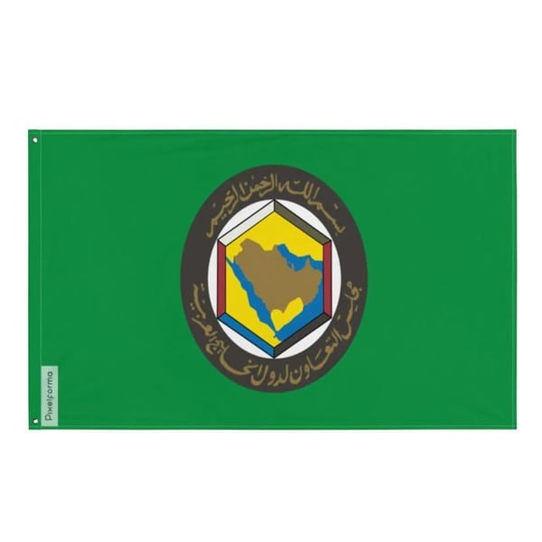 Gulf Cooperation Council flag – 60 x 90 cm – Polyester – Metallöglor – Motståndskraftig