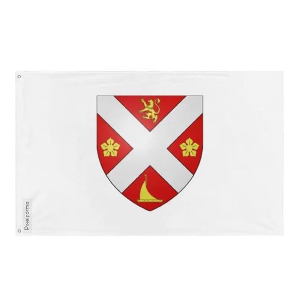 Flagga Fossambault-sur-le-Lac – 192 x 288 cm – Hållbar Polyester – 2 Metallöglor – Inomhus / Utomhus – Pixelforma