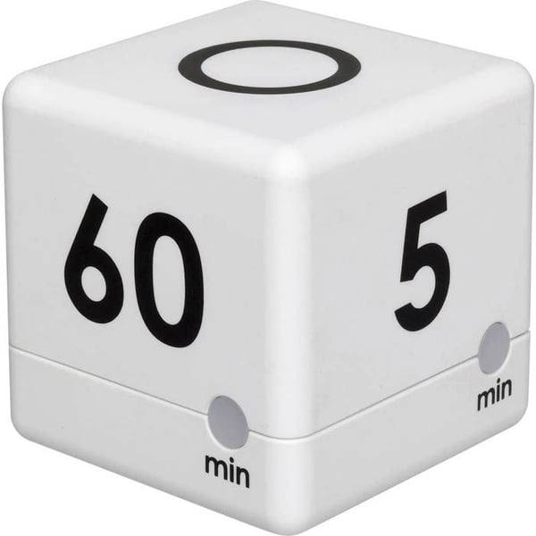 TFA Dostmann Timer Cube Digital Timer vit | MINUTERARE - SANDKLOCKA