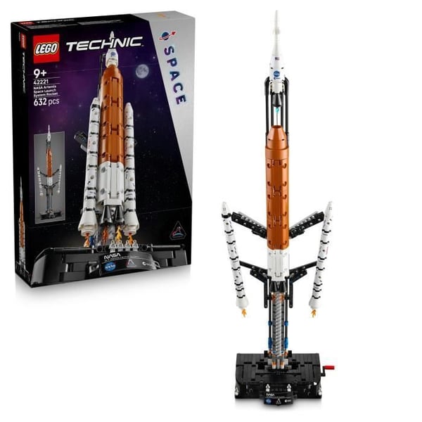 LEGO Technic 42221 NASA Artemis SLS Raket - Interaktivt STEM-spel från 9 år - Presentidé - Byggset