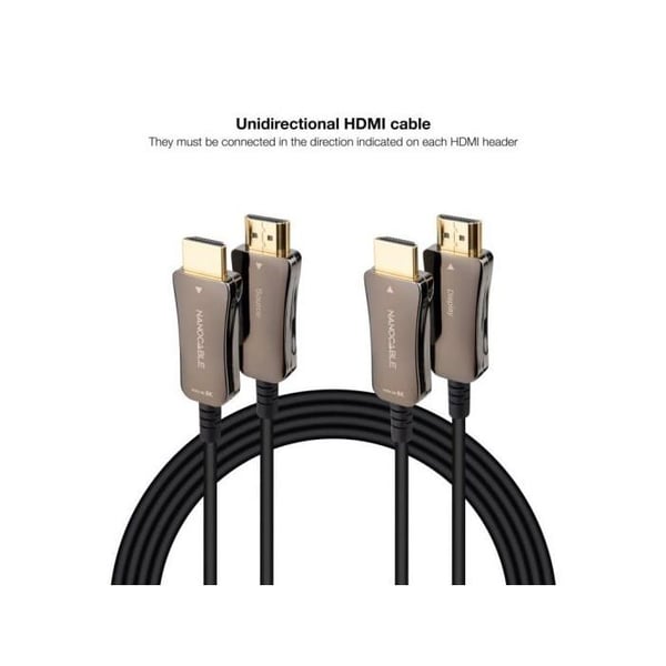 Nanocable Kabel HDMI 2.1 AOC 8K Hane/Hane 50m Svart