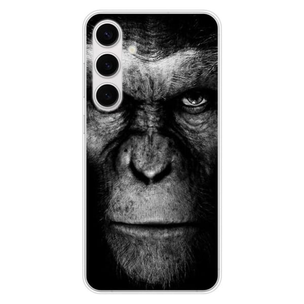 Tryckt silikonfodral som är kompatibelt med Samsung Galaxy S24 FE Monkey