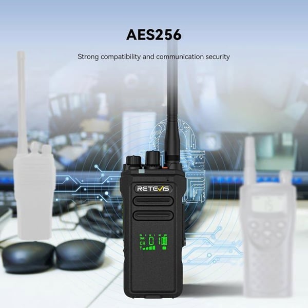 Retevis NR30D DMR Talkie Walkie Digital, Tvåvägsradio Lång Räckvidd, AI Bullerdämpning, IP67, Hög Effekt, 2800mAh