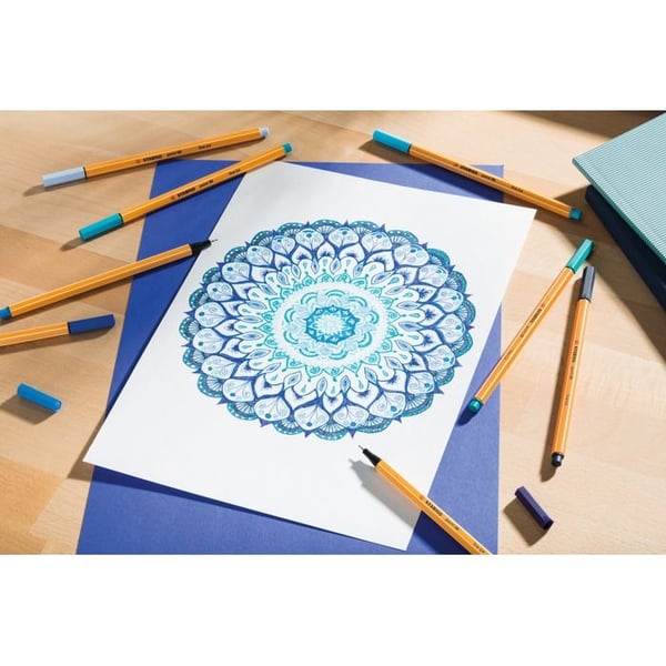 Stylo plume Fineliner - Stabilo - Point 88 - Ljus röd - 10 stycken - Spets 0,4 mm